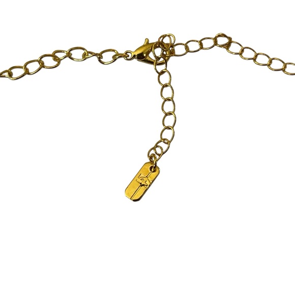 Christina Collection NWOT - Womens Gold Toned and Crystal Necklace - Picture 5 of 6